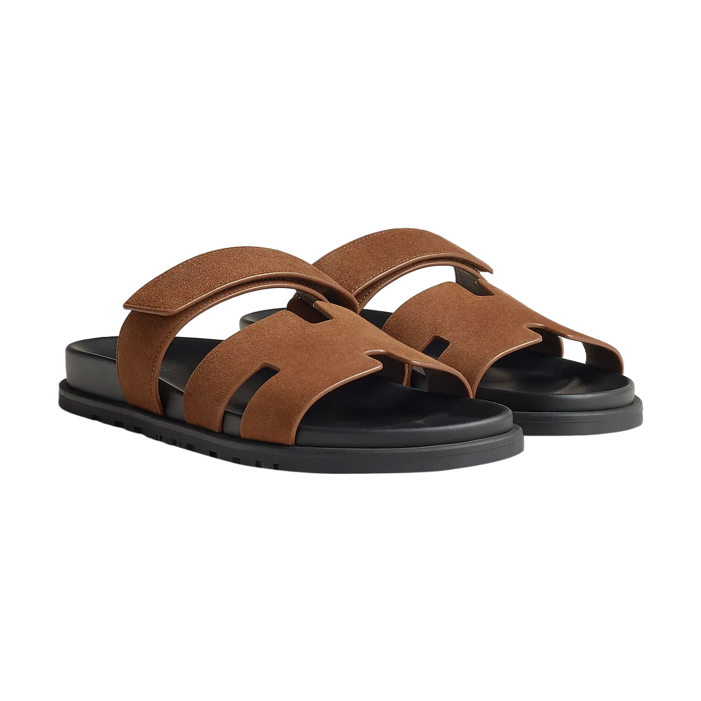 Hermes Chypre Sandals "Brown Suede"