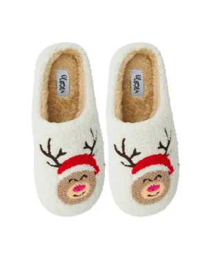 Holiday Reindeer Slippers