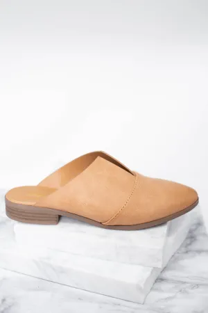 I Mean Business Camel Brown Flat Mules