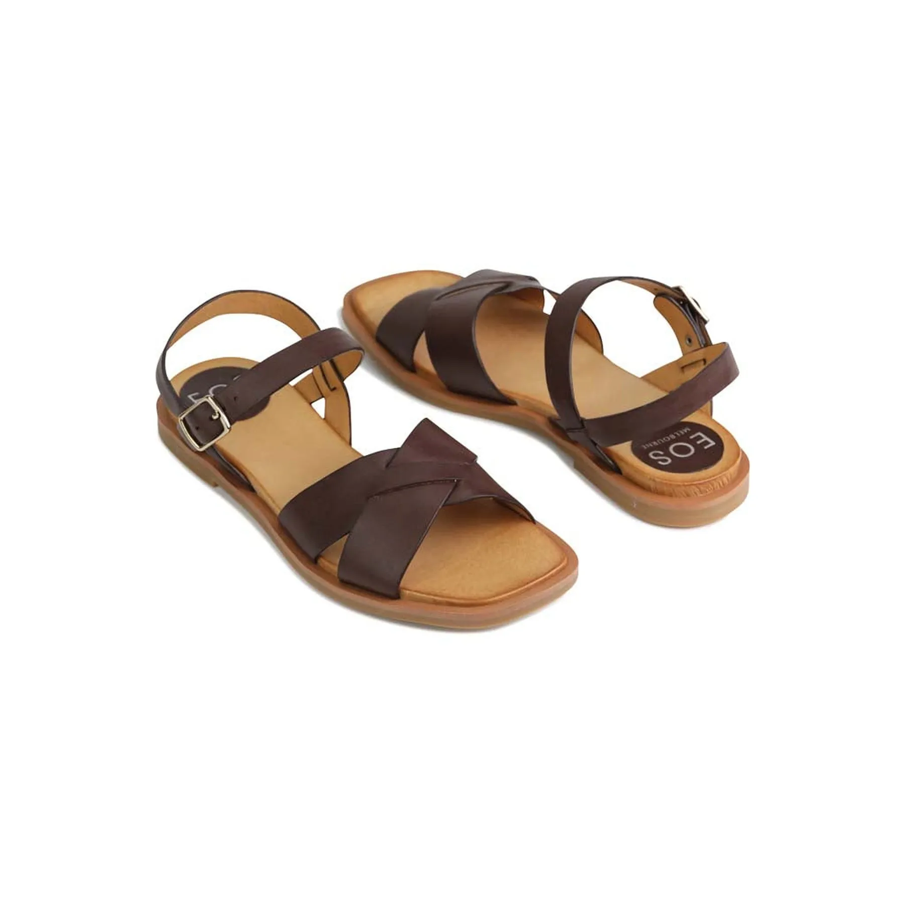 JEL LEATHER ANKLE STRAP SANDALS