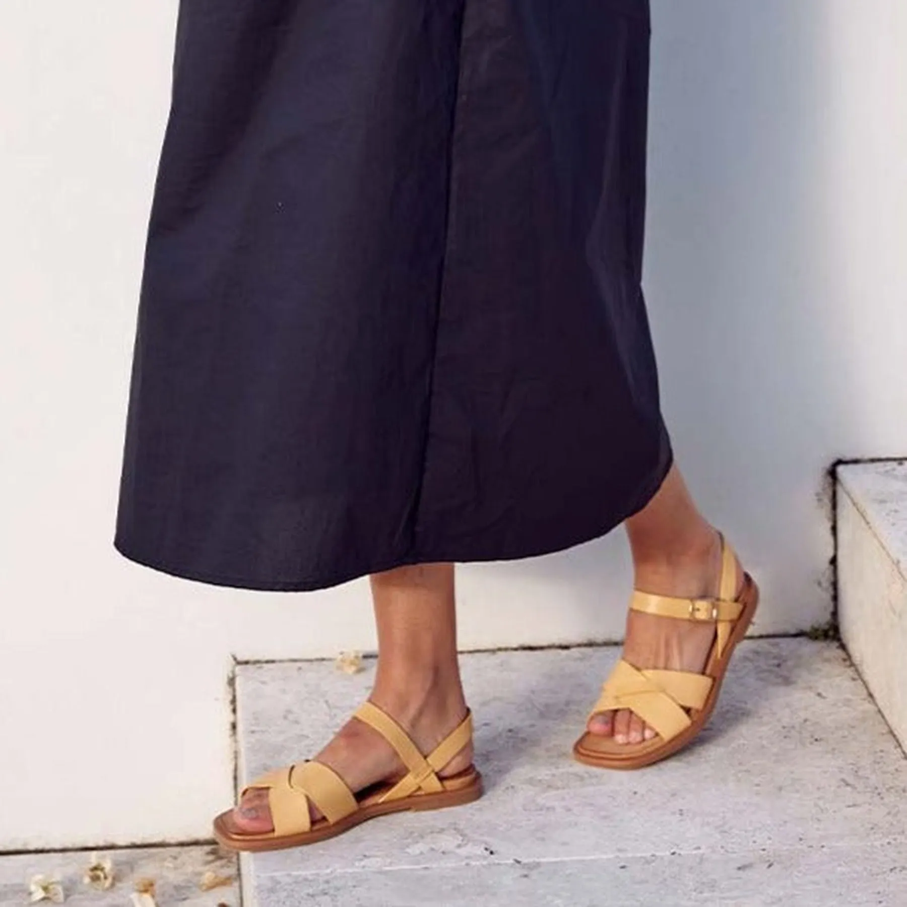 JEL LEATHER ANKLE STRAP SANDALS