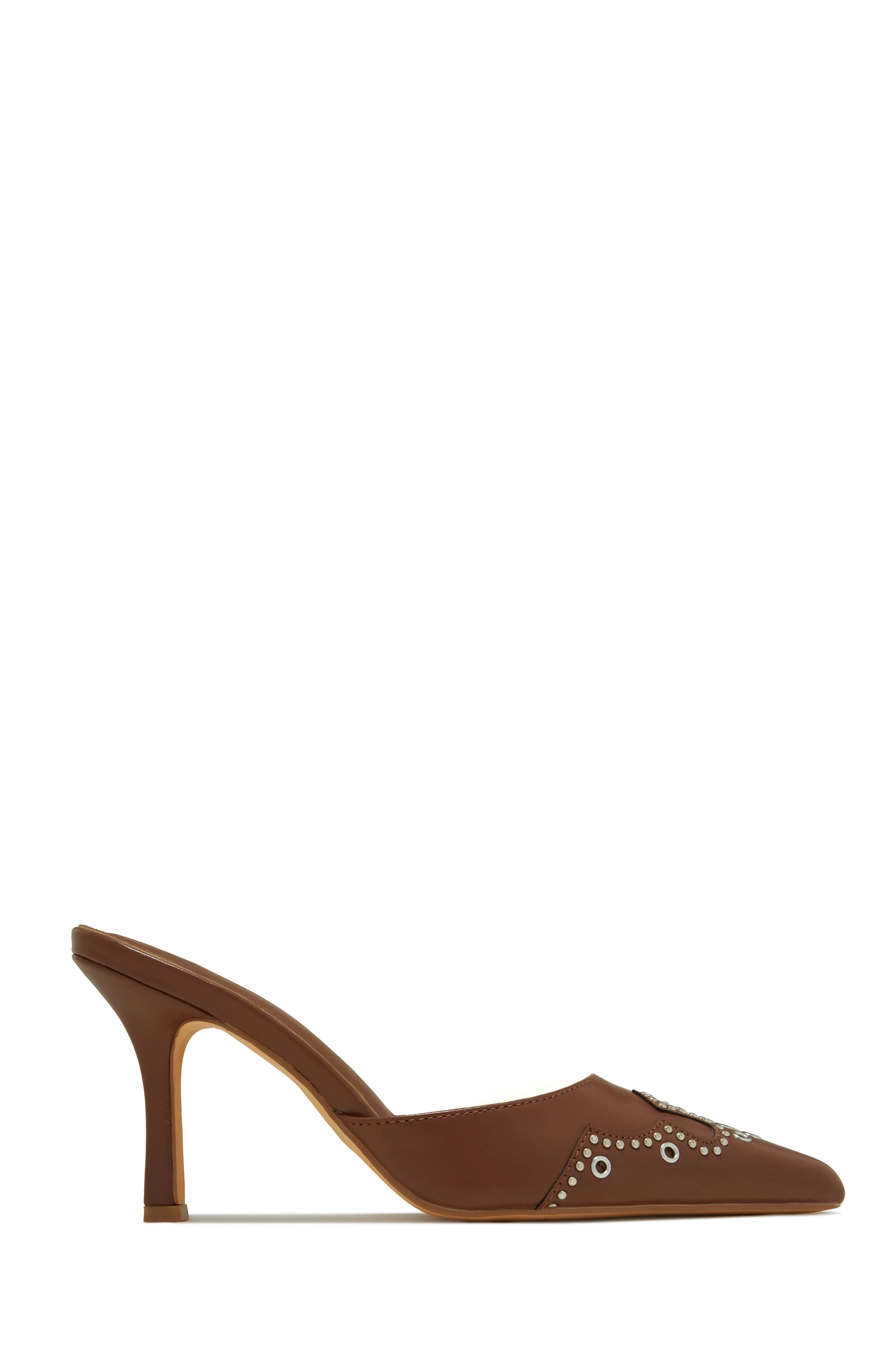 Lauryn Pump Heel Mules - Black
