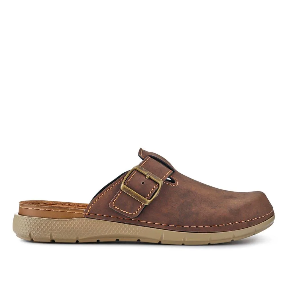 Leather Closed-Toe Mules - INB41017 / 327 006