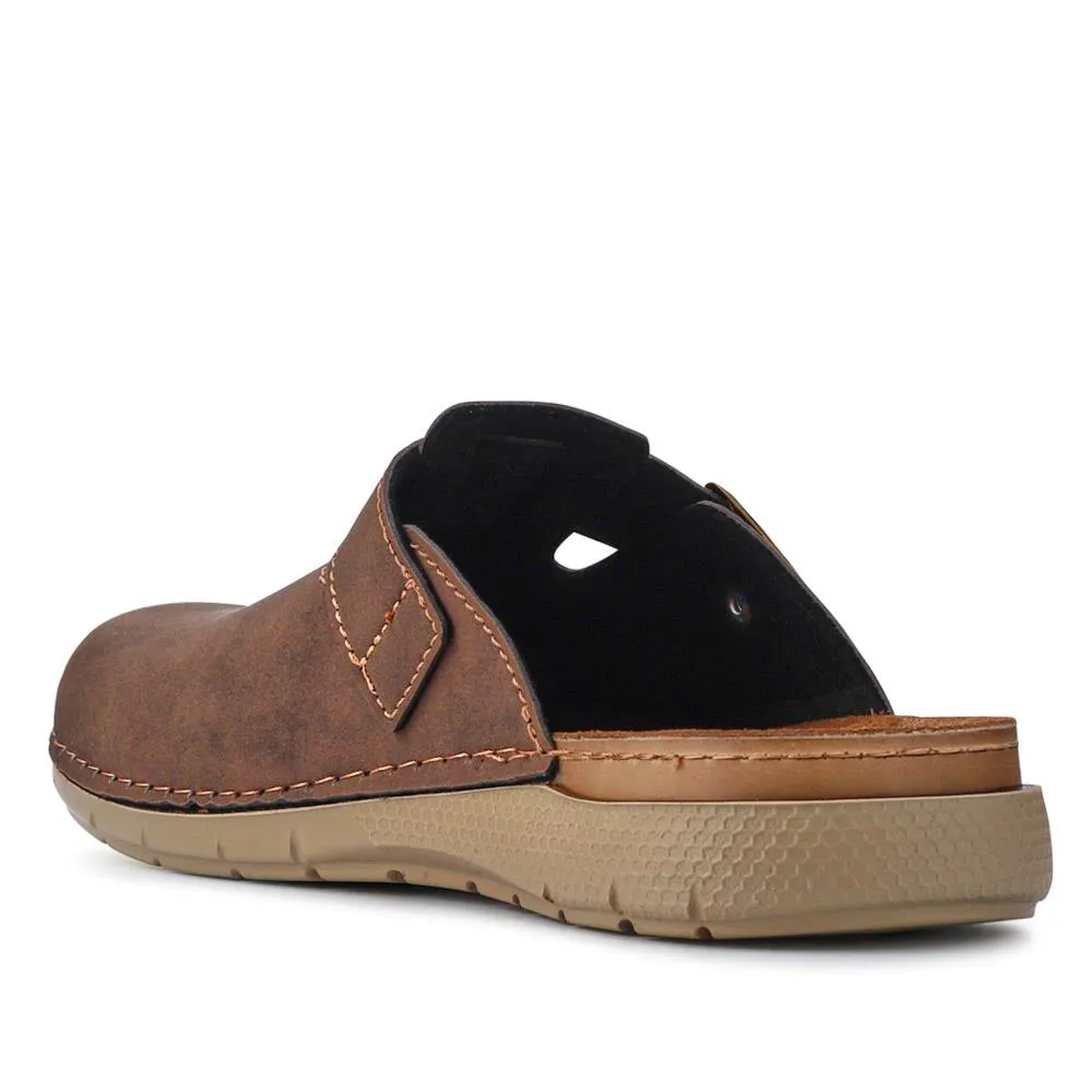Leather Closed-Toe Mules - INB41017 / 327 006