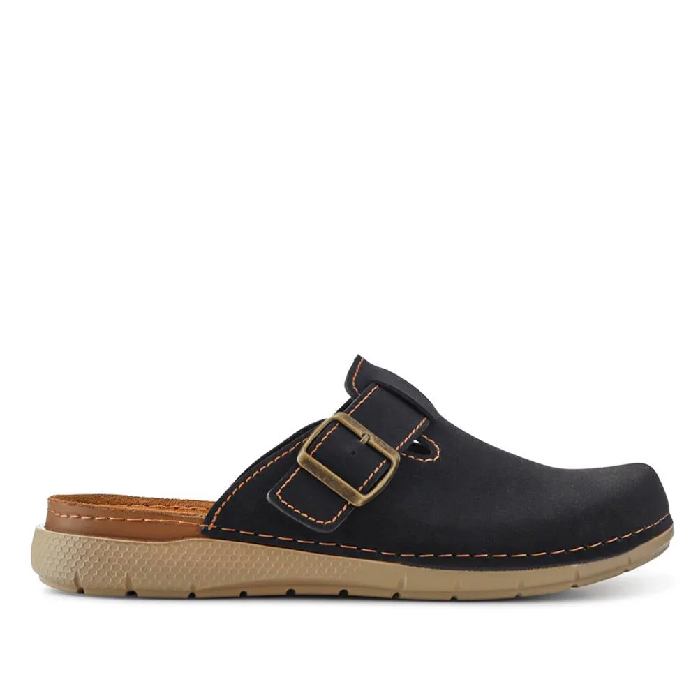 Leather Closed-Toe Mules - INB41017 / 327 006