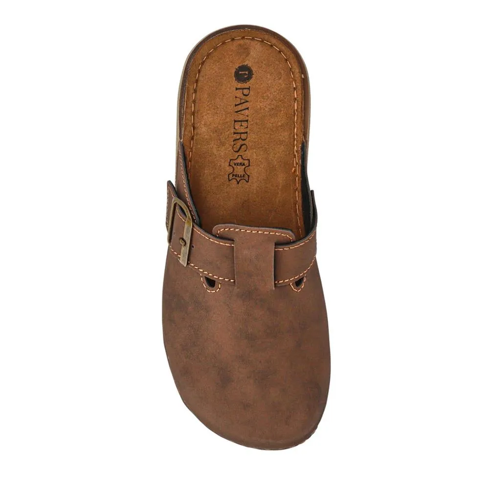 Leather Closed-Toe Mules - INB41017 / 327 006