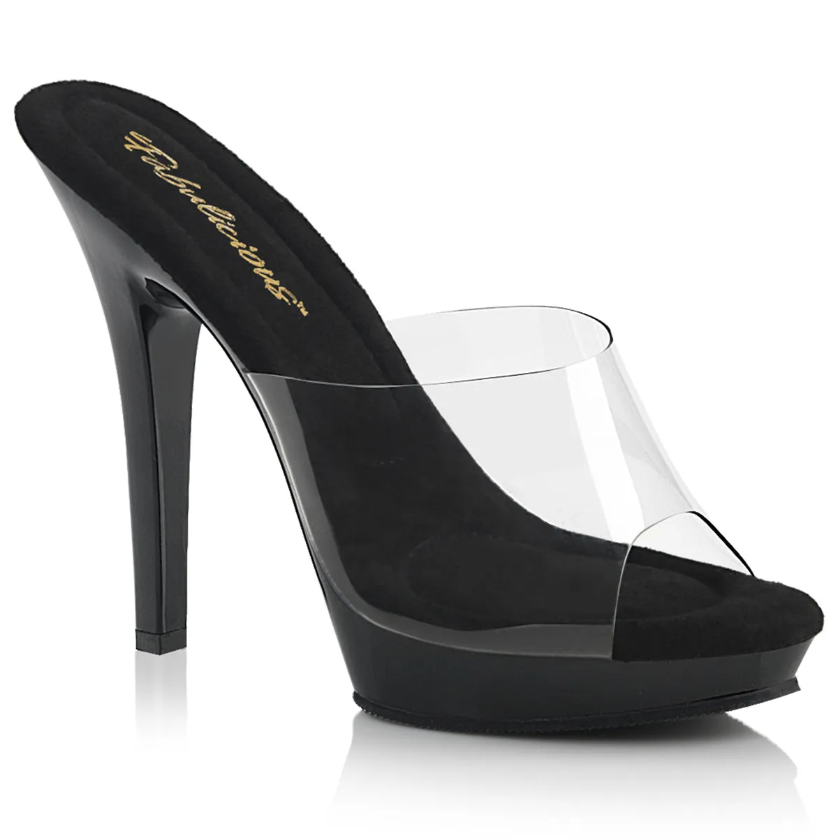 LIP-101 Fabulicious 5" Lip Clear/Black Sexy Shoes (High Heels)