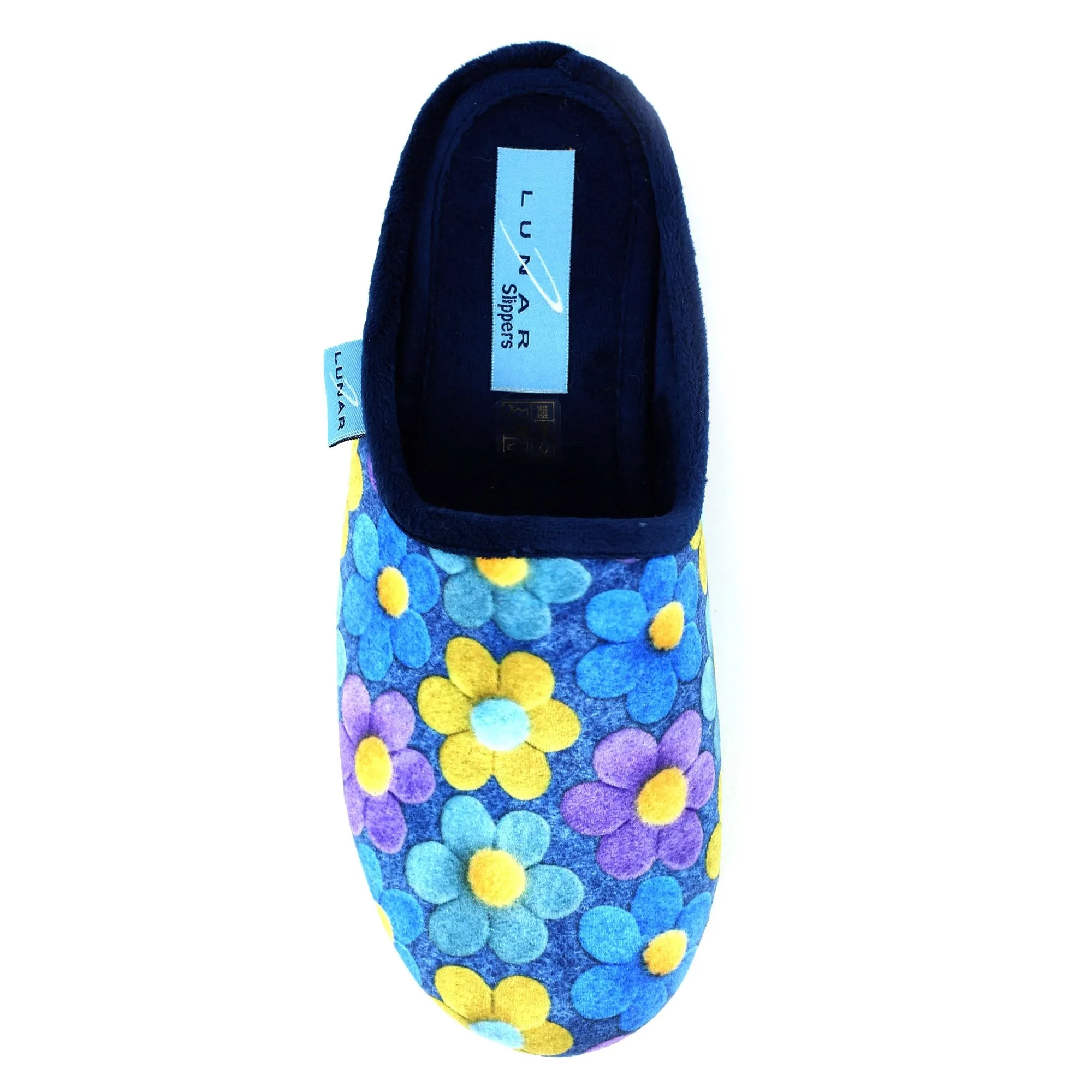 Lunar Womens Cameo Mule Slipper Blue
