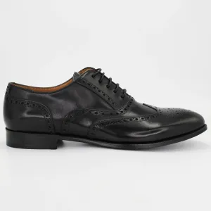 Men's Derby Brogue in Calf Leather Nero  (BRU11911)