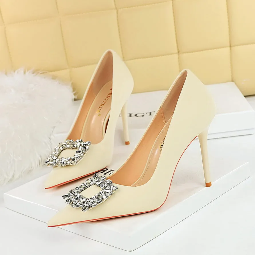 Nemesia Rhinestone Stiletto Pumps