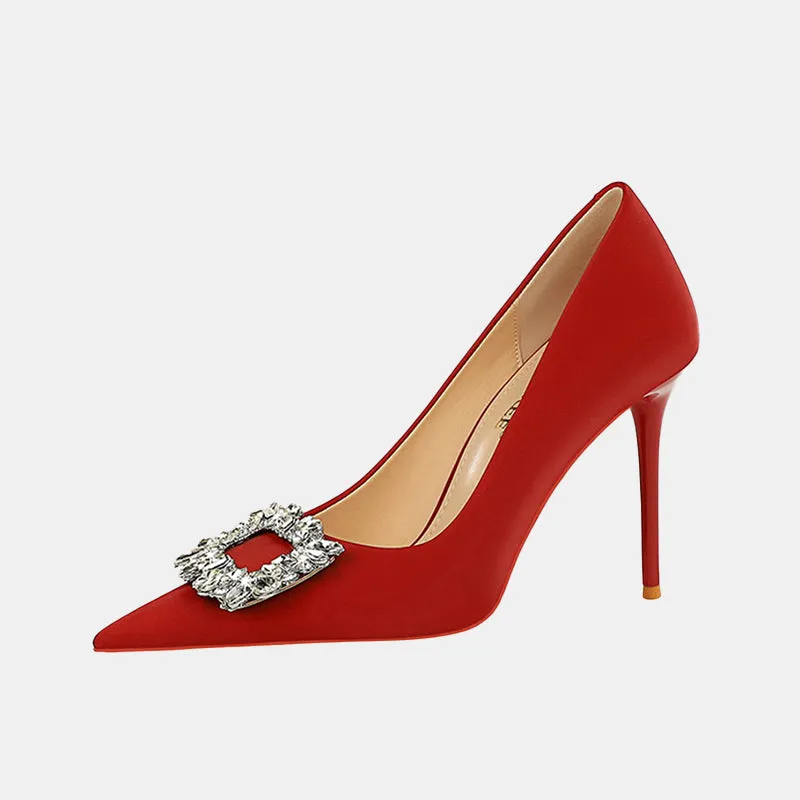 Nemesia Rhinestone Stiletto Pumps