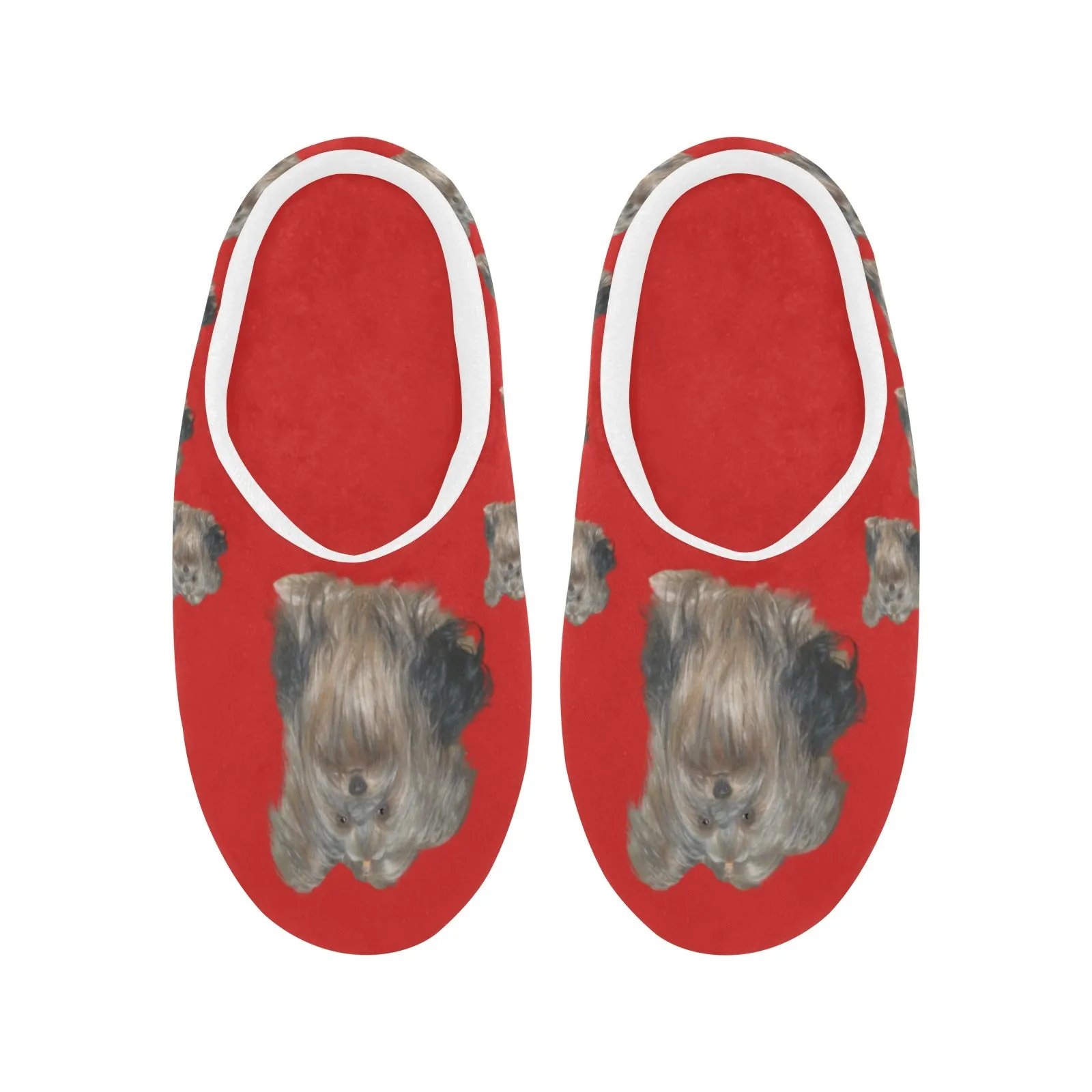 Nicole Yorkie Slippers - Red