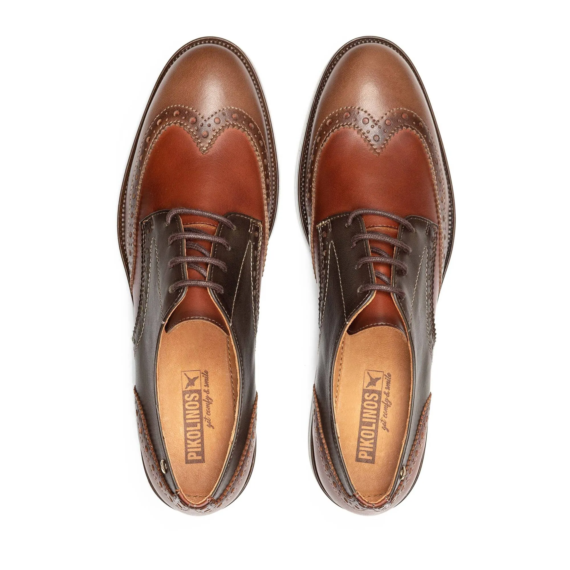 Pikolinos Women's Puertollano W3C-4868C1 Leather Blucher Shoes Topo Brown