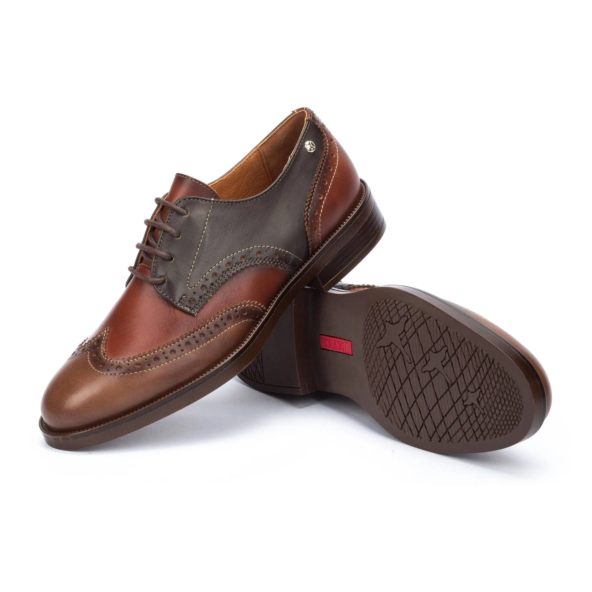 Pikolinos Women's Puertollano W3C-4868C1 Leather Blucher Shoes Topo Brown