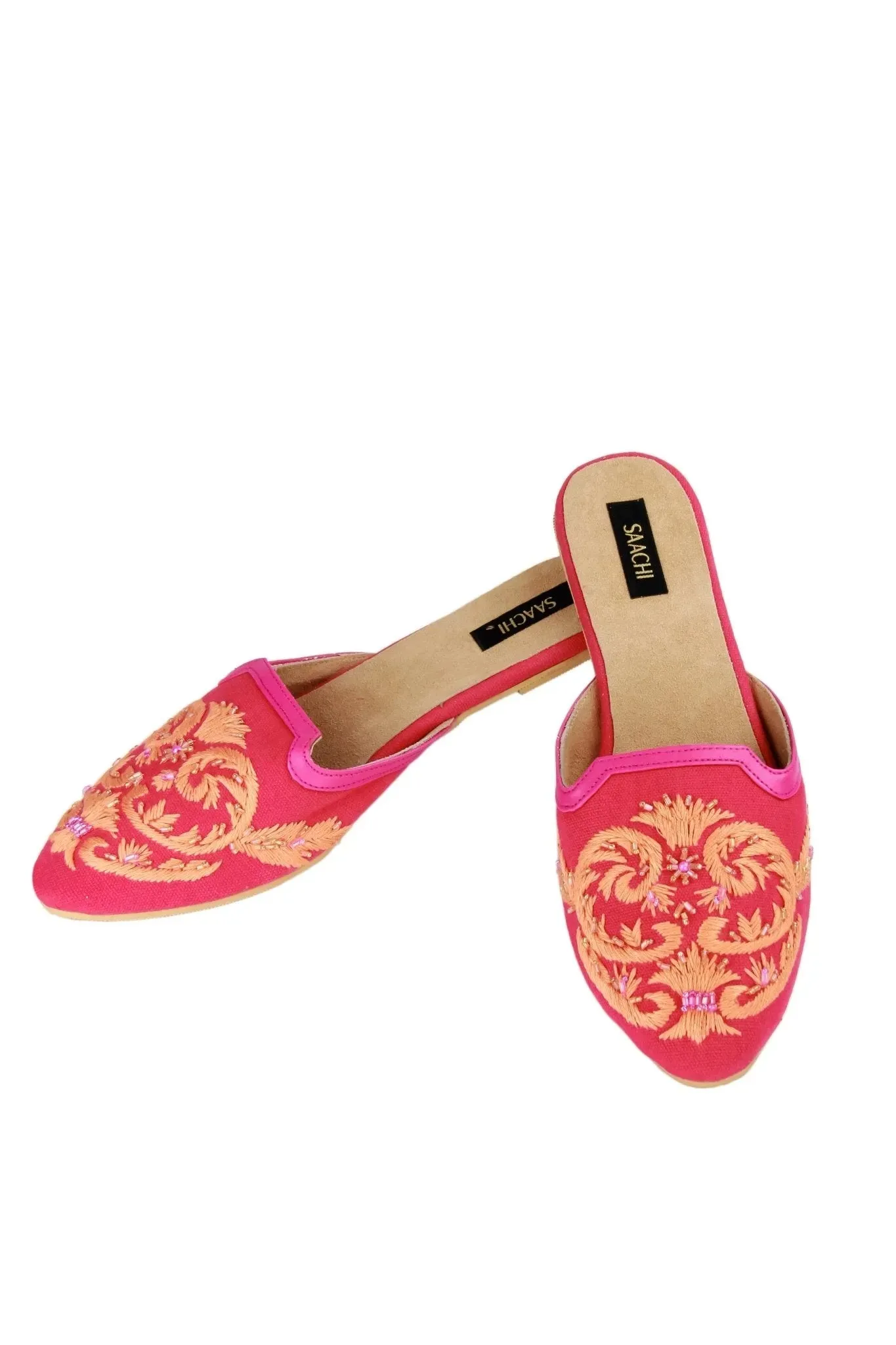 Pool Embroidered Mule