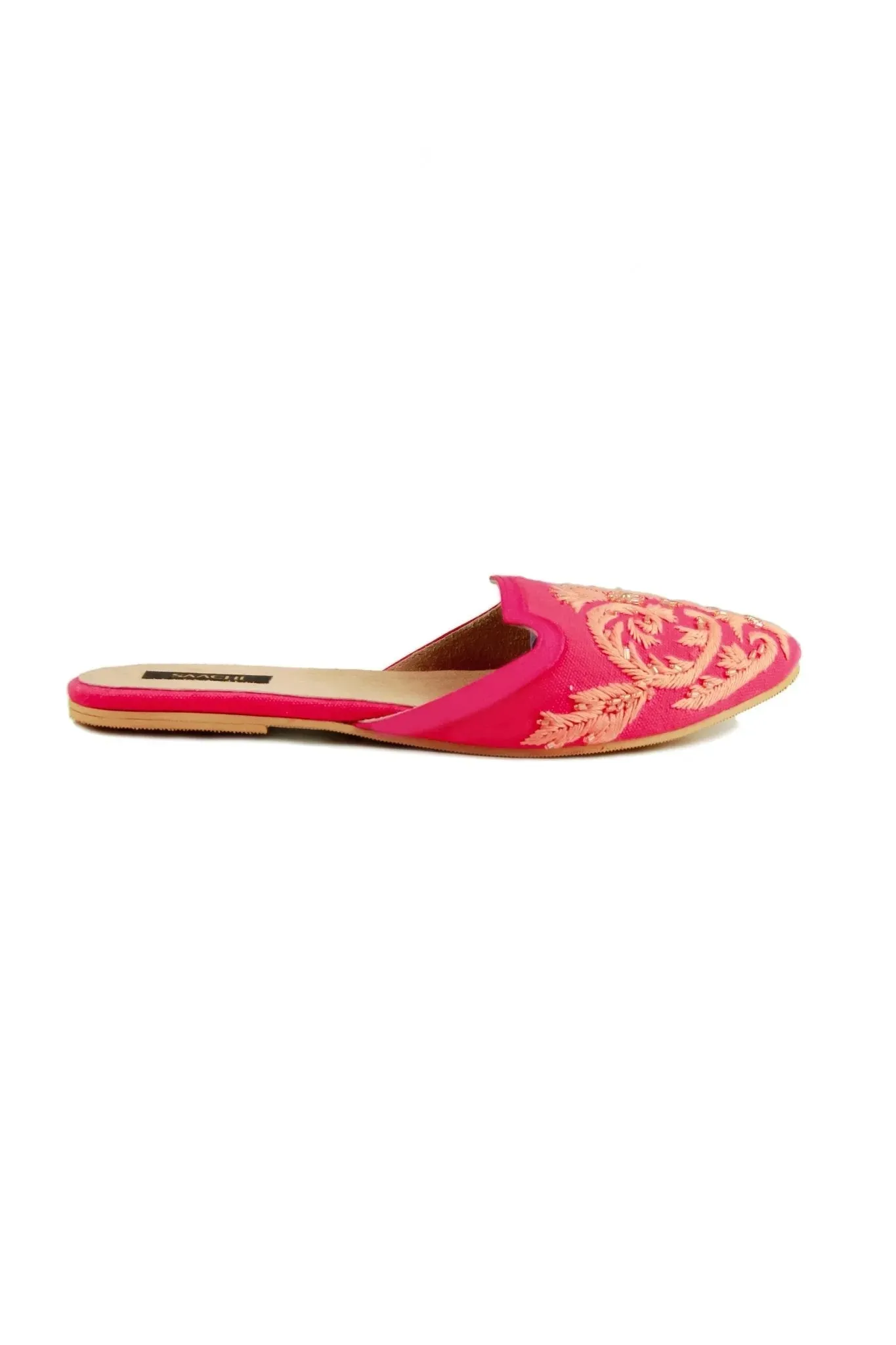 Pool Embroidered Mule