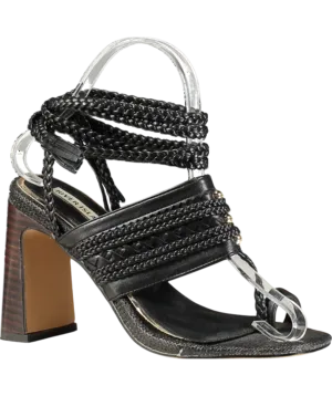 River Island Black Strappy Block Heels UK 3 EU 36 