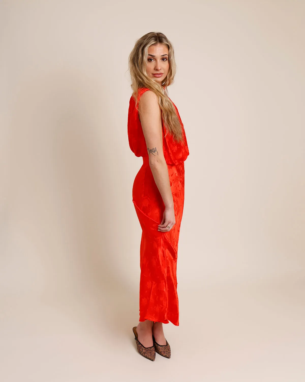 ROLLING IN THE DEEP MIDI DRESS