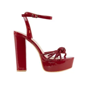 Skyline - Embellished Block Heel Ankle Strap Sandals, Platform Design, Glamorous Summer Footwear, Perfect for Parties or Special Occasions