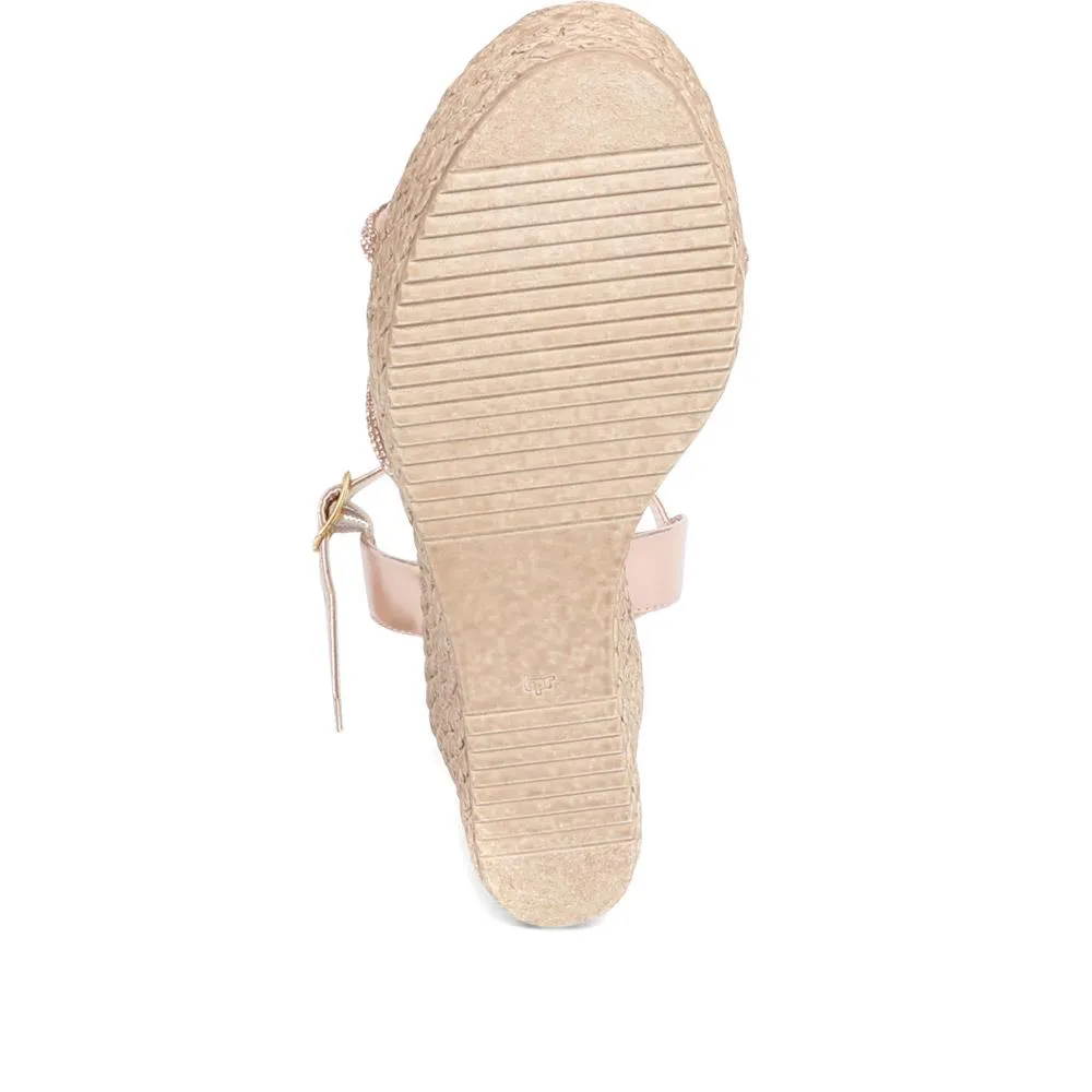 Strappy Wedge Sandals - CLUBS37005 / 323 801