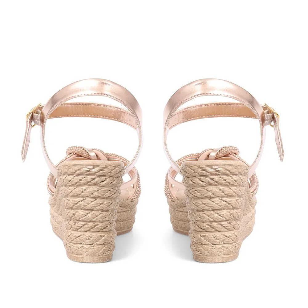 Strappy Wedge Sandals - CLUBS37005 / 323 801