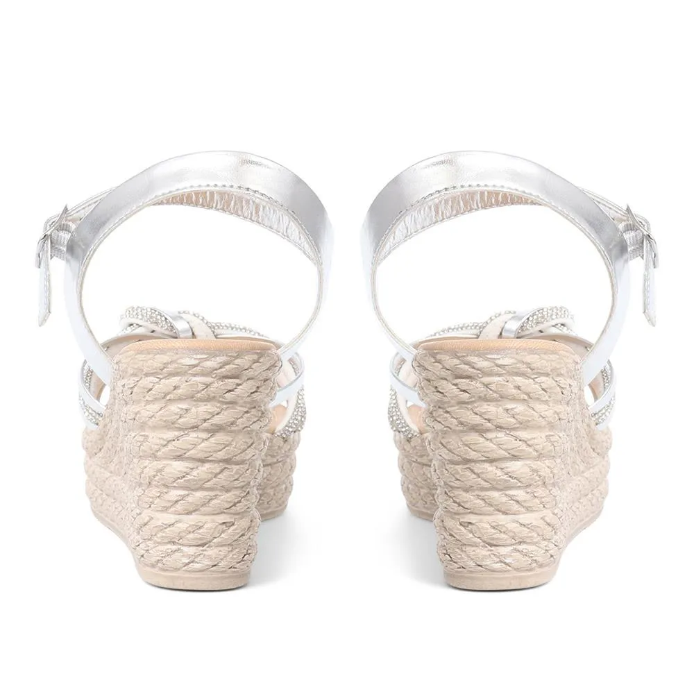 Strappy Wedge Sandals - CLUBS37005 / 323 801