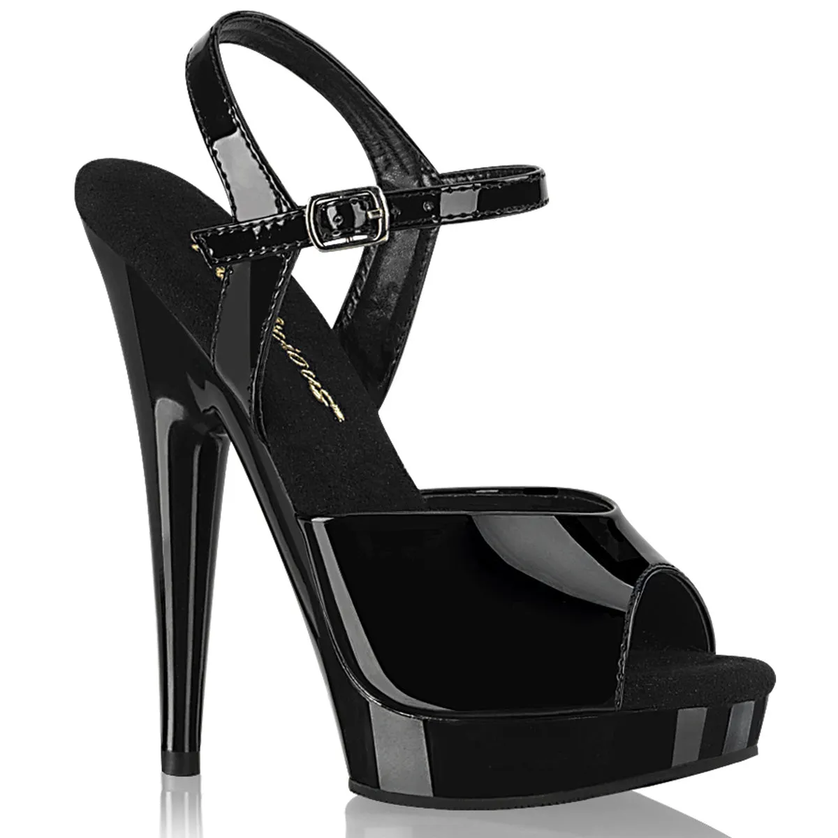 SULTRY-609 Fabulicious 6" Sultry Black Patent Sexy Shoes (High Heels)