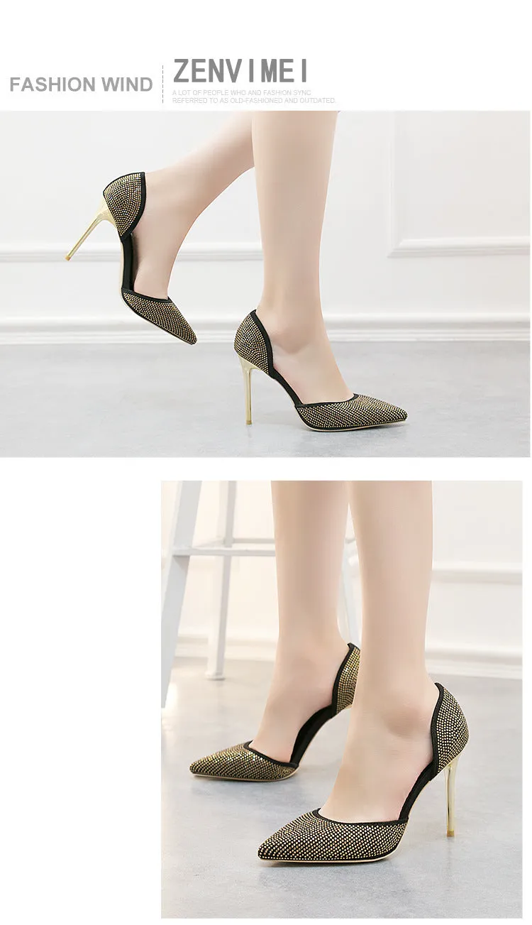 Tillbuy Crystal star high heels