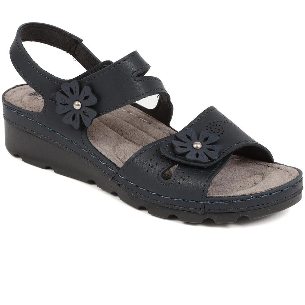 Touch-Fasten Wedge Heel Sandals - SERAY39013 / 326 332