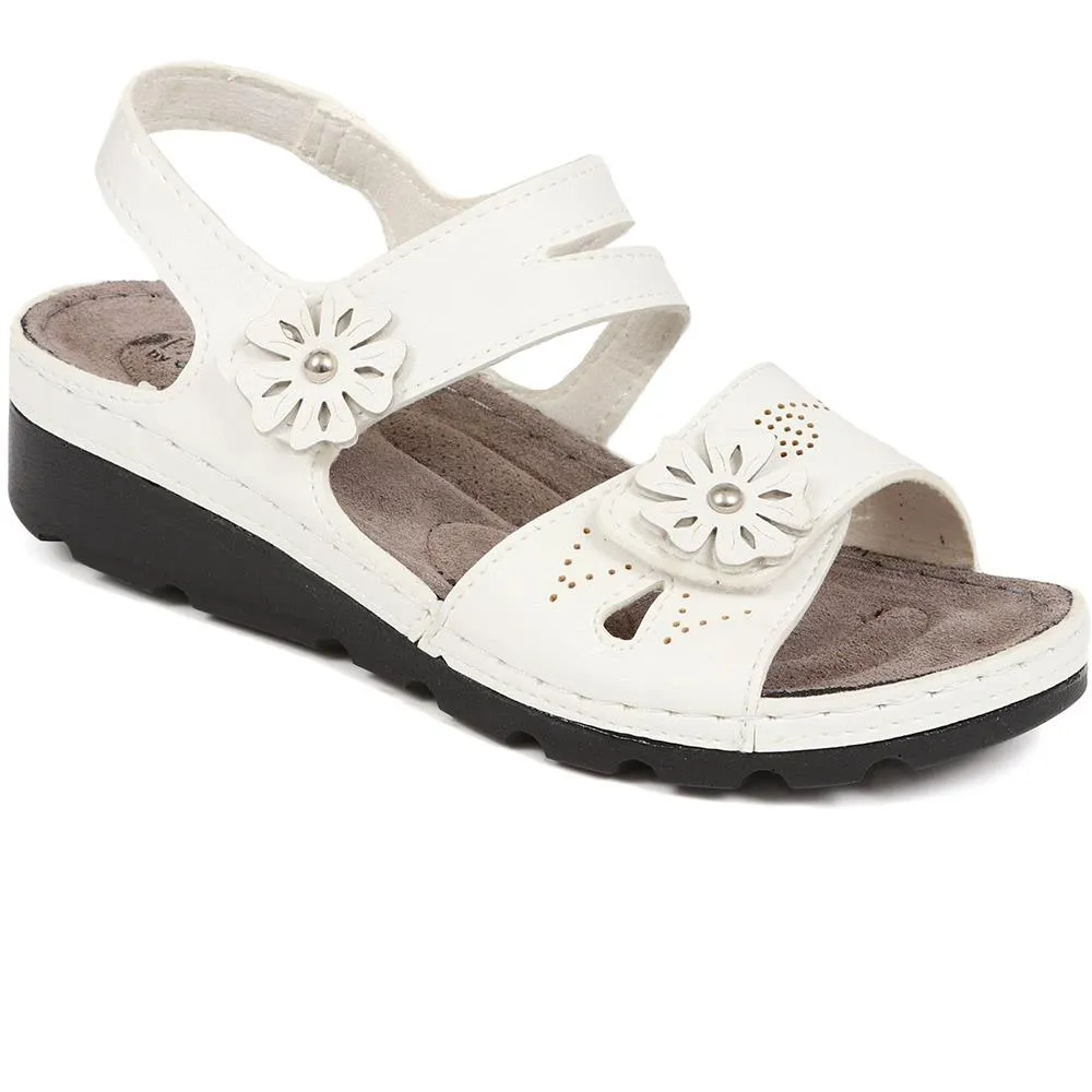 Touch-Fasten Wedge Heel Sandals - SERAY39013 / 326 332