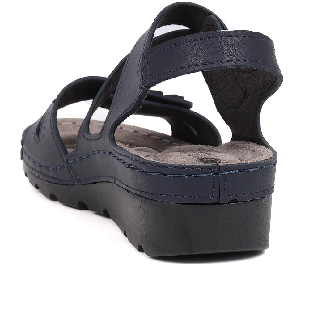 Touch-Fasten Wedge Heel Sandals - SERAY39013 / 326 332