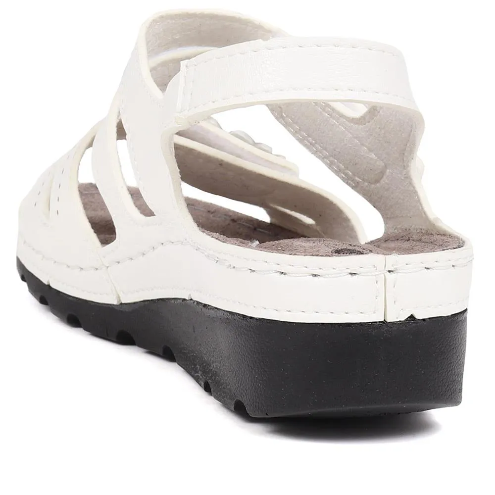 Touch-Fasten Wedge Heel Sandals - SERAY39013 / 326 332