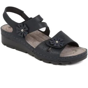 Touch-Fasten Wedge Heel Sandals - SERAY39013 / 326 332