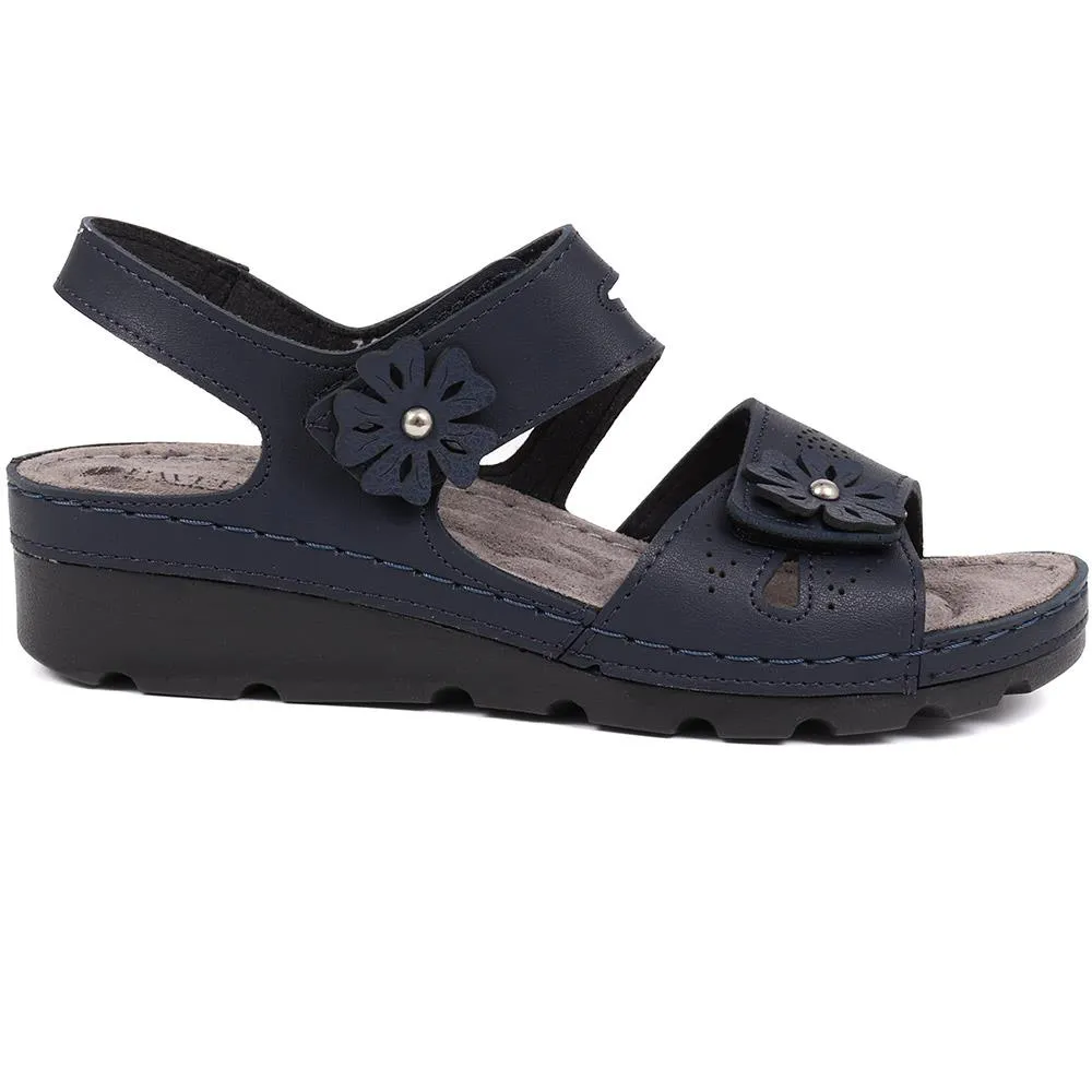 Touch-Fasten Wedge Heel Sandals - SERAY39013 / 326 332
