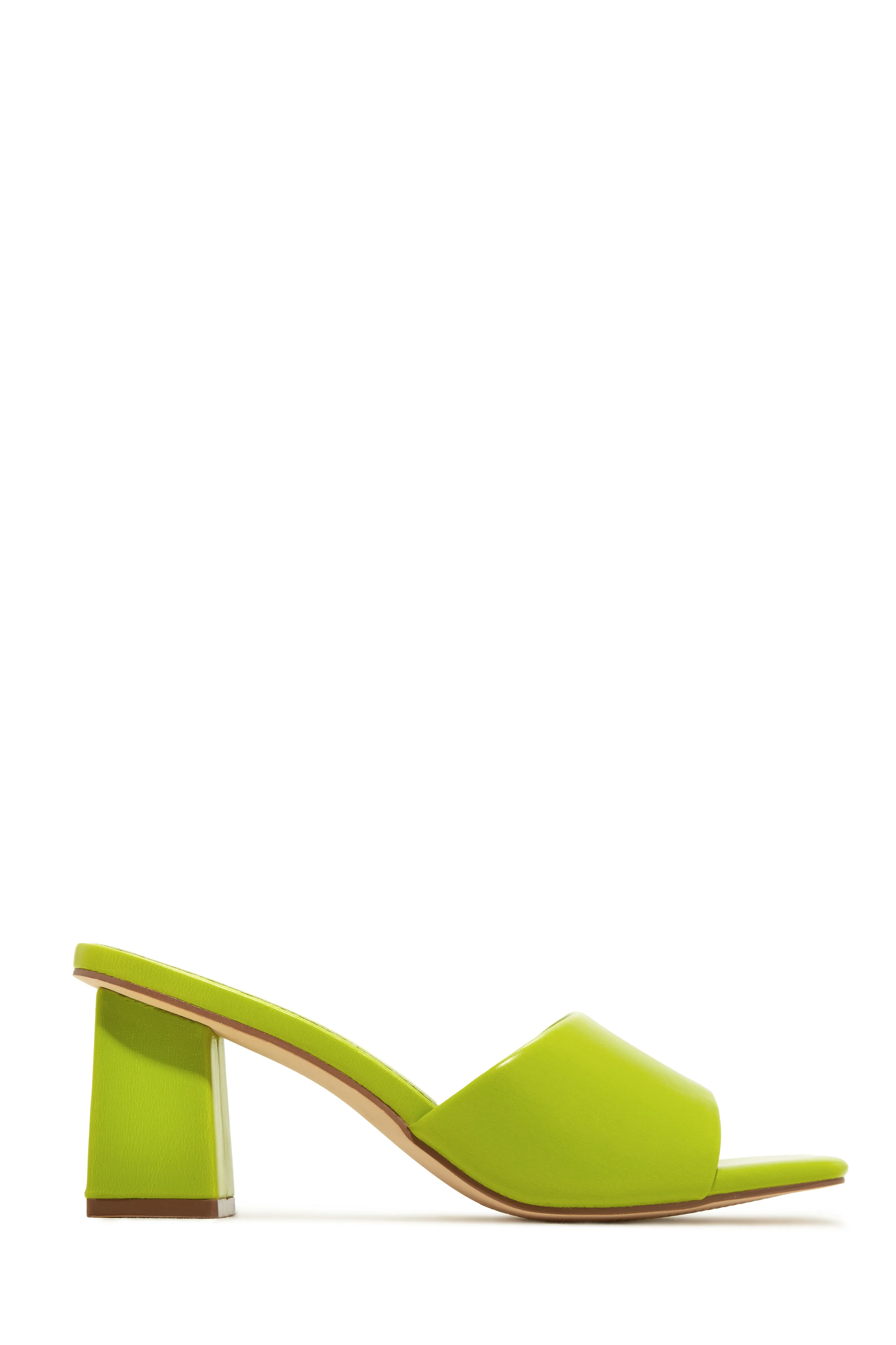 Valentine Block Heel Mules - Green