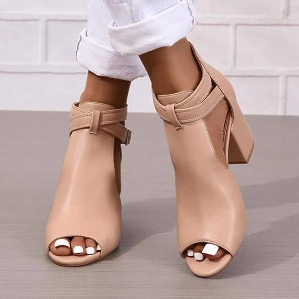 Women's High Heel Buckle Sandals 12166461C