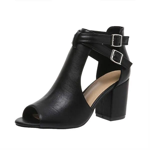 Women's High Heel Buckle Sandals 12166461C