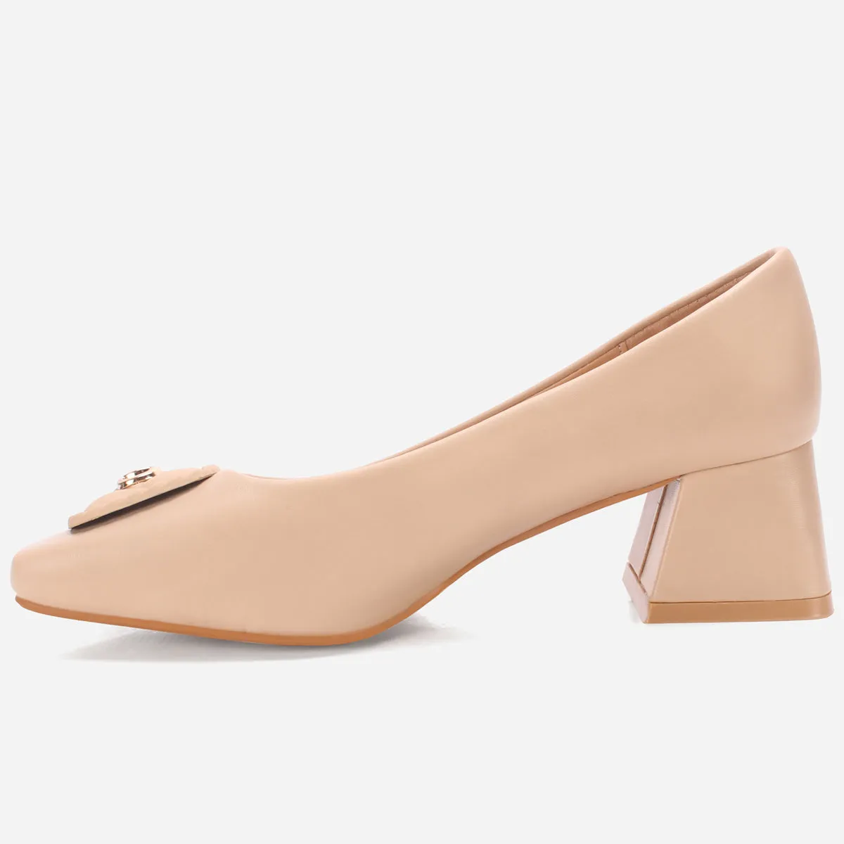 Women's "ARNA" Square Toe Block Heel Courts