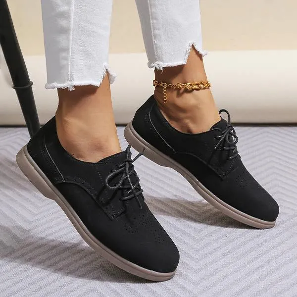 Women's Retro Carved Flat Strappy Casual Brogues 33440077S