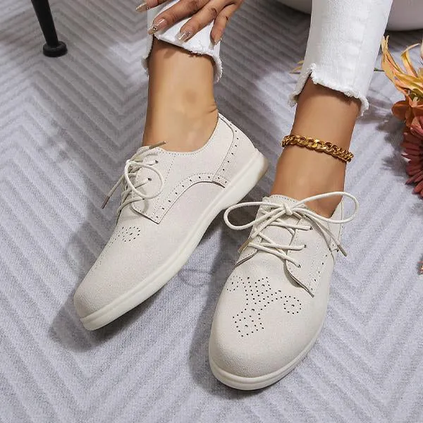 Women's Retro Carved Flat Strappy Casual Brogues 33440077S
