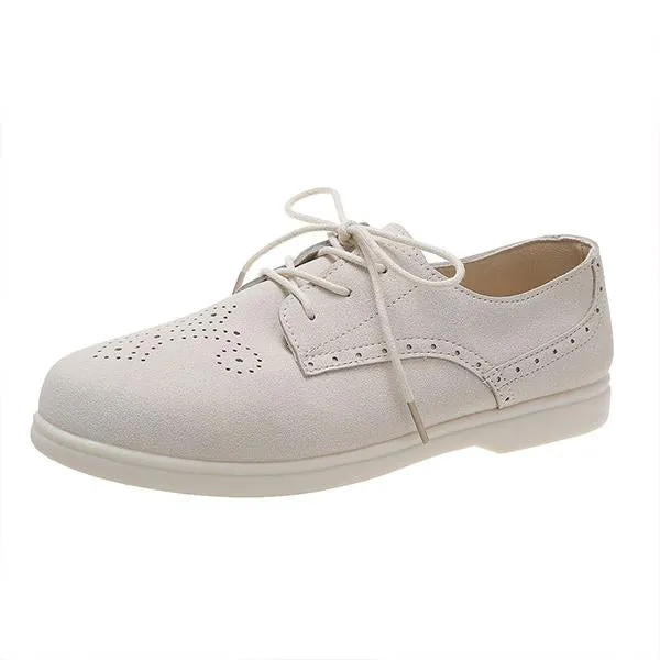 Women's Retro Carved Flat Strappy Casual Brogues 33440077S