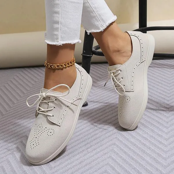 Women's Retro Carved Flat Strappy Casual Brogues 33440077S