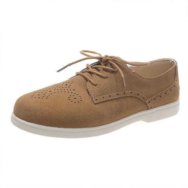 Women's Retro Carved Flat Strappy Casual Brogues 33440077S