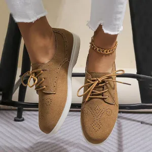 Women's Retro Carved Flat Strappy Casual Brogues 33440077S