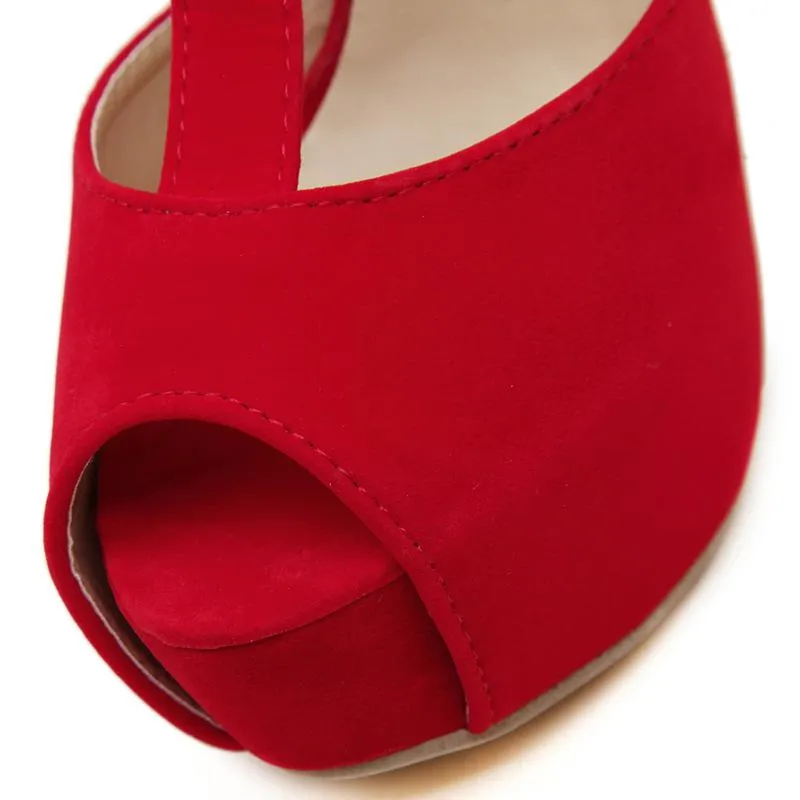 Women's sexy peep toe platform stiletto high heels summer booties