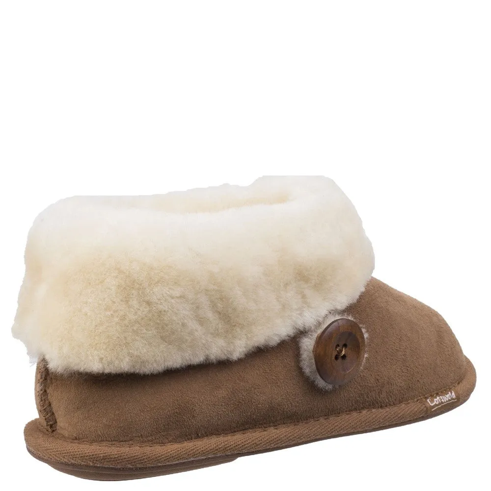 Wotton Sheepskin Bootsie Slippers Chestnut