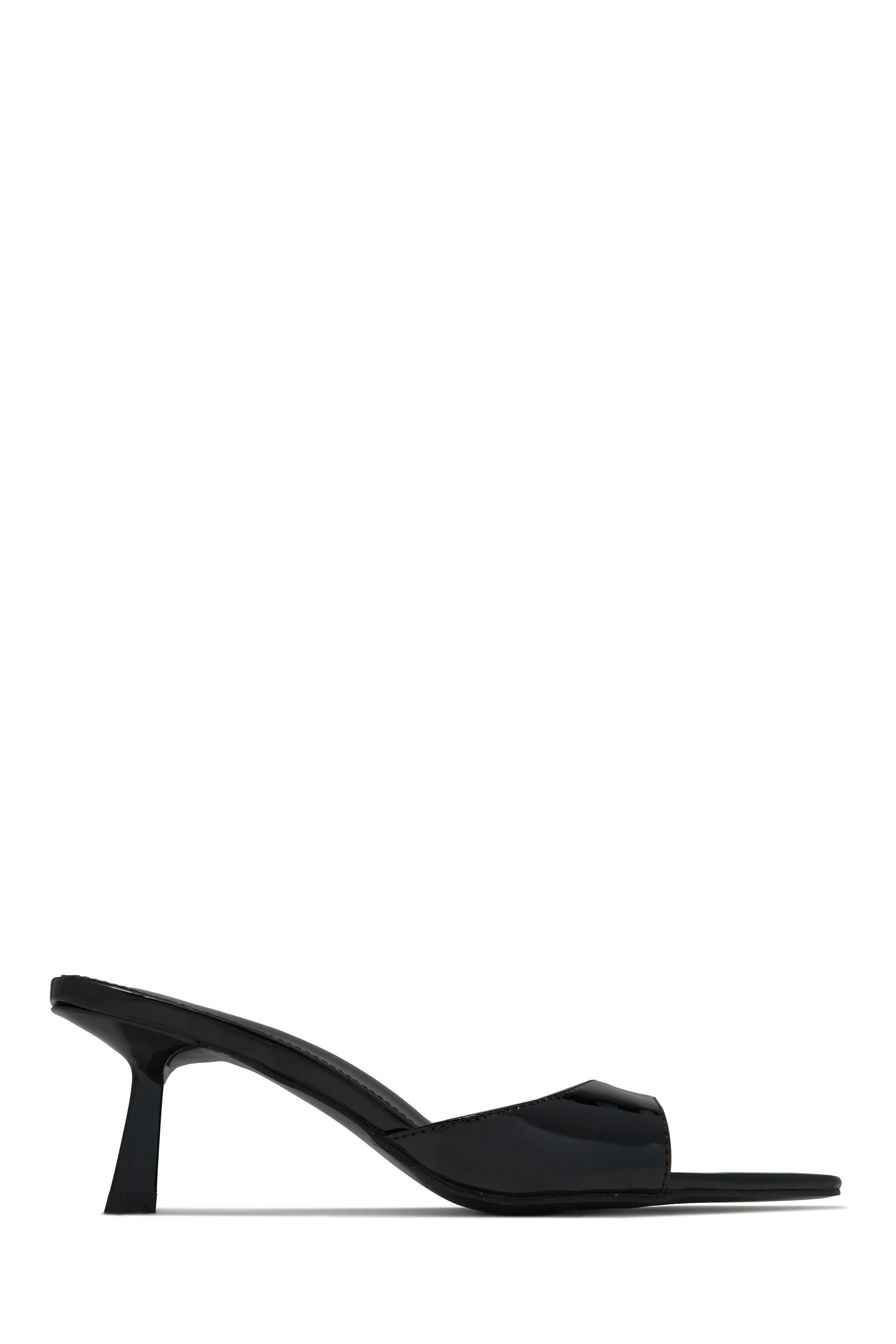 Zarina Mid Heel Mules - Clear