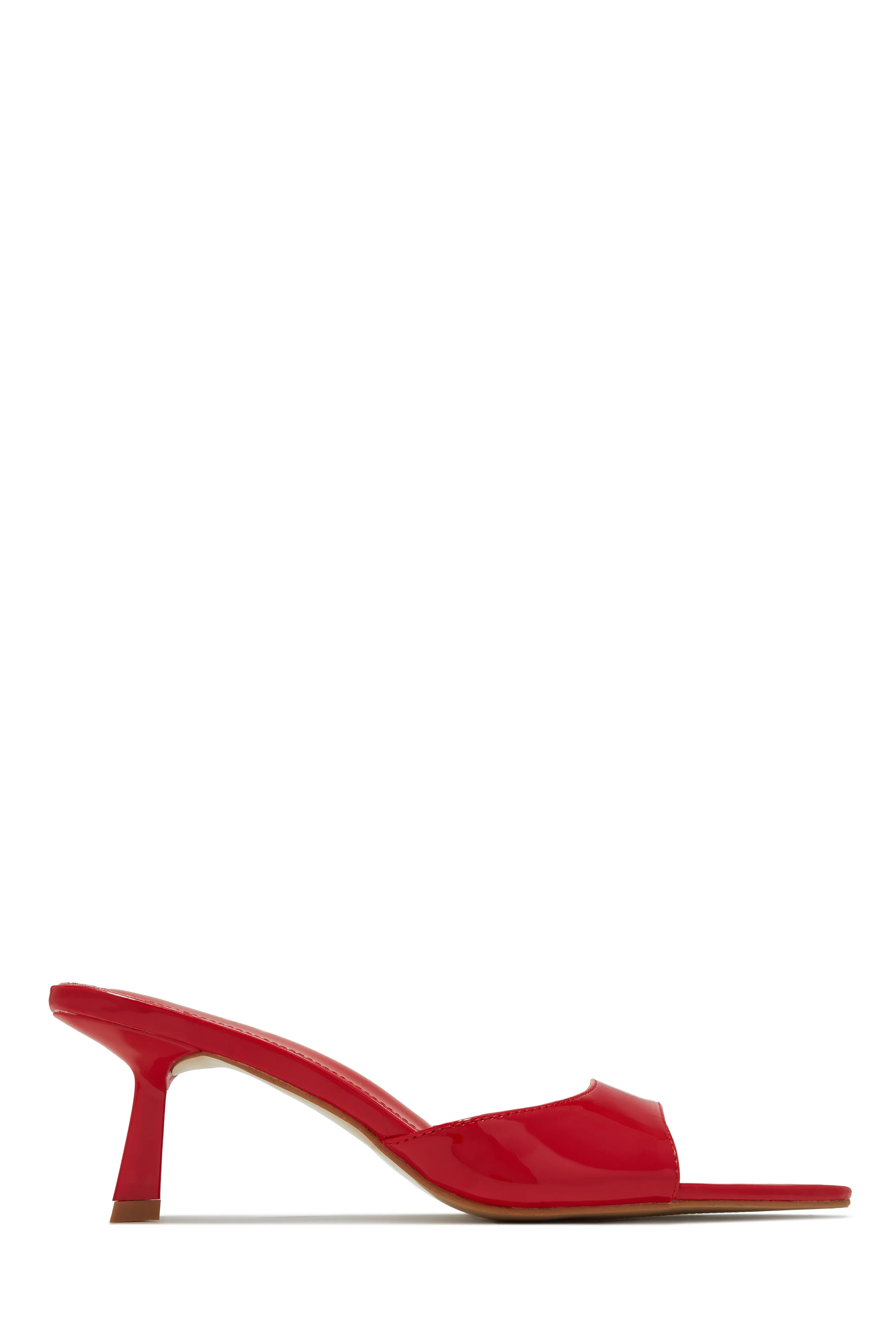 Zarina Mid Heel Mules - Clear